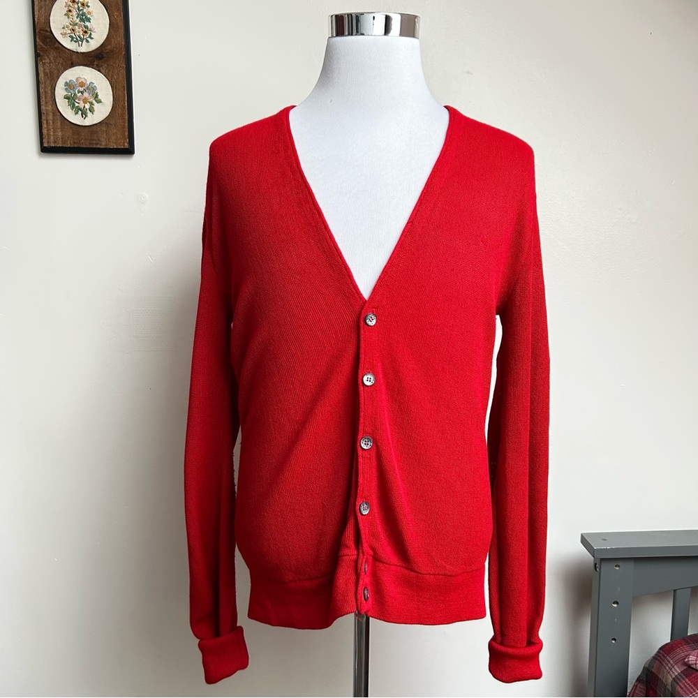 Vintage Christian Dior Logo Knit Cardigan Sweater